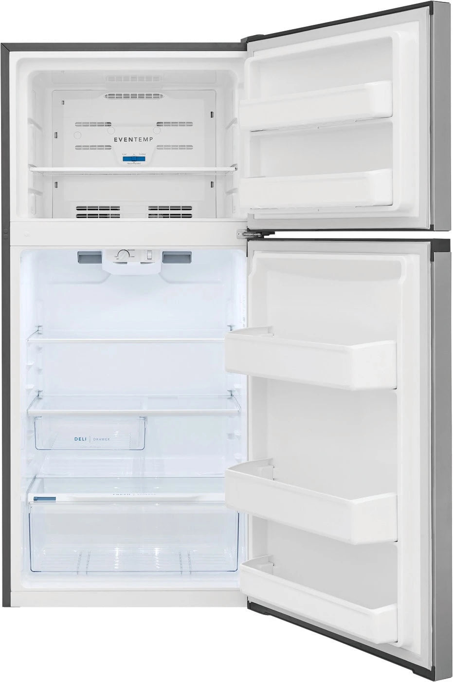 Frigidaire 14 Cu. Ft. Top Freezer Refrigerator - Fingerprint-Resistant Stainless Steel Look (FFHT1425VV)