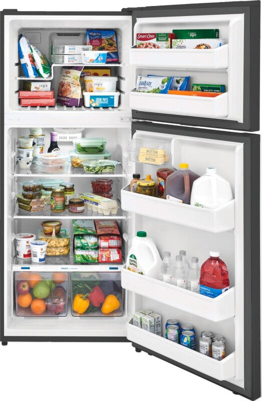 Frigidaire 18 Cu. Ft. Top Freezer Refrigerator - Fingerprint-Resistant Stainless Steel Look (FFHT1822UV)