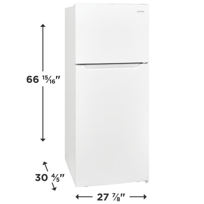 FRIGIDAIRE 27.9-Inch 18 Cu. Ft. Top Freezer Refrigerator - White (FFHT1822UW)