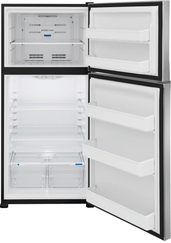 FRIGIDAIRE 30-Inch 20 Cu. Ft. Garage Ready Top Freezer Refrigerator - Stainless Steel (FFHT2022AS)