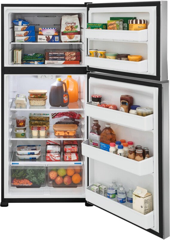 FRIGIDAIRE 30-Inch 20 Cu. Ft. Garage Ready Top Freezer Refrigerator - Stainless Steel (FFHT2022AS)