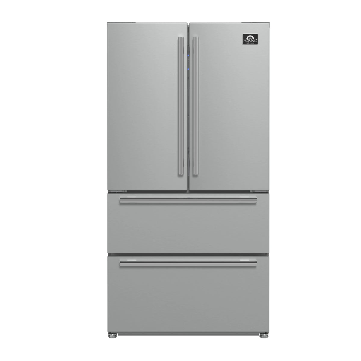 FORNO Moena 36-Inch French Door Refrigerator, 19.2 cu.ft, Counter Depth, Ice Maker, Stainless Steel Interior Panel, ENERGY STAR Certified - Stainless Steel (FFRBI182036SB)