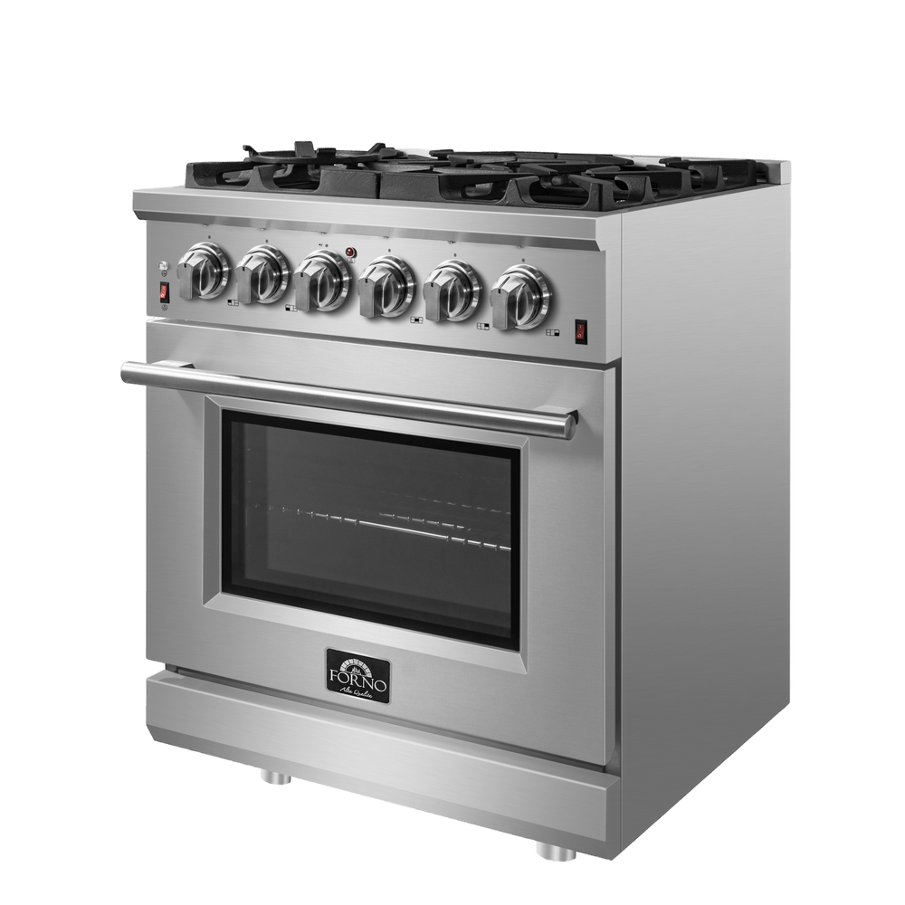 Forno Massimo 30″ Freestanding Gas Range - Stainless (FFSGS623930)
