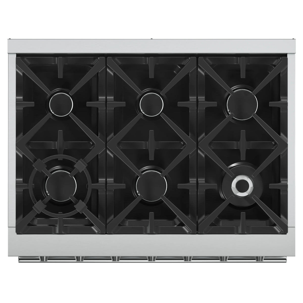 FORNO Massimo 36-Inch Freestanding Gas Range, 6 Sealed Burners, Convection Oven, Energy Efficient - Stainless Steel (FFSGS623936)