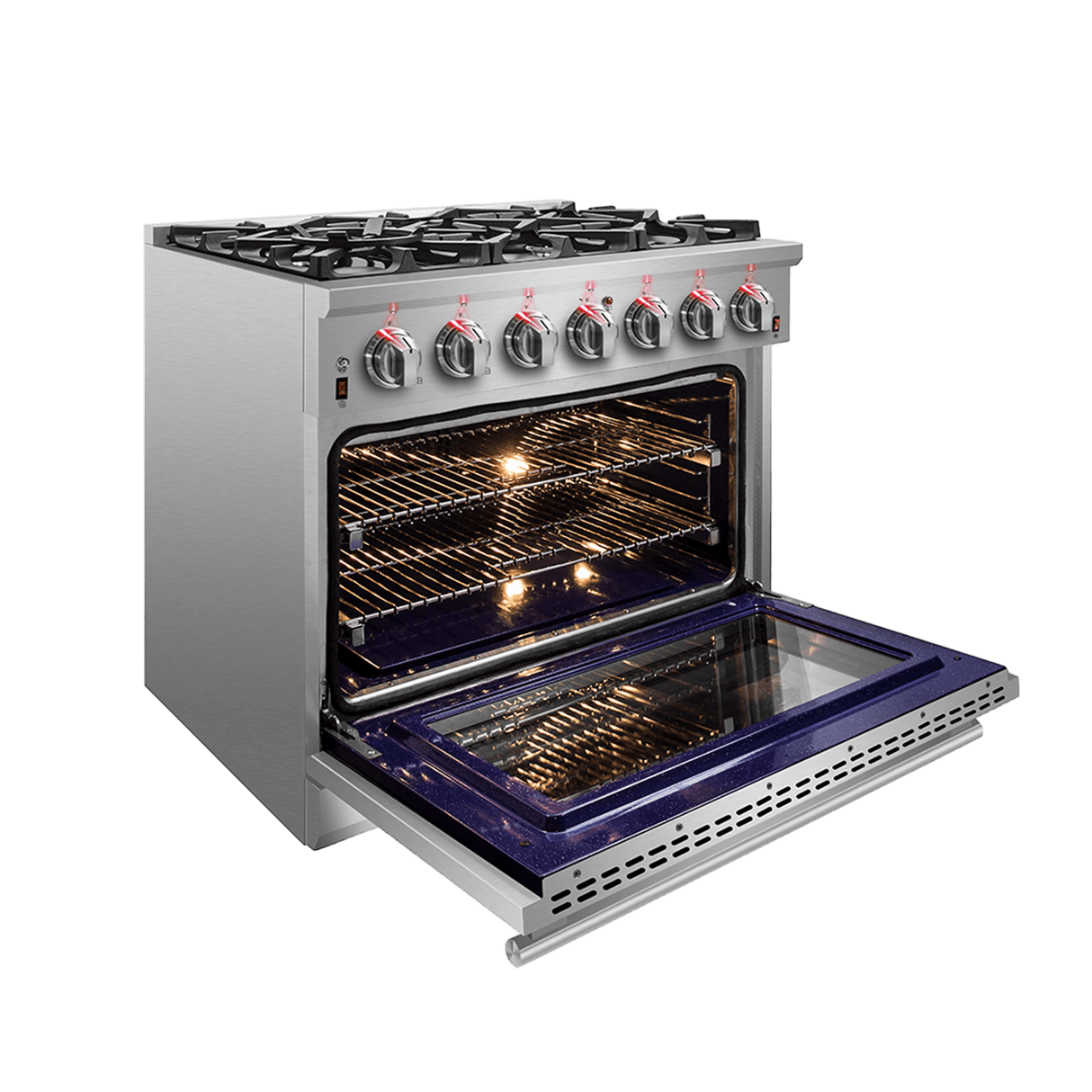 Forno Massimo 36″ Freestanding Gas Range - Stainless (FFSGS623936)