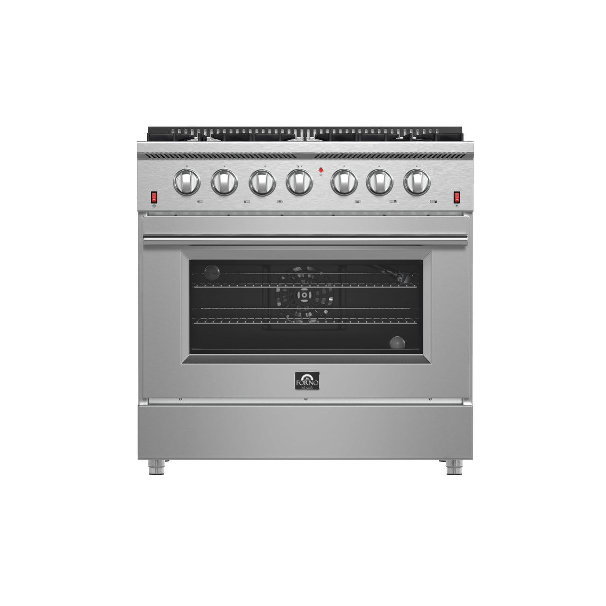 FORNO Galiano 36-Inch Freestanding Gas Range, , 6 Burners, Energy Efficient - Stainless (FFSGS624436)
