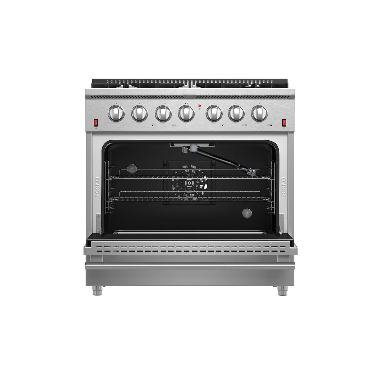 FORNO Galiano 36-Inch Freestanding Gas Range, Stainless Steel, 6 Burners, Energy Efficient - Stainless Steel (FFSGS624436)