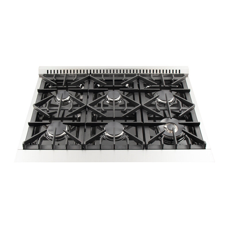 FORNO 36″ Galiano Gas Range 6 Sealed Burners - Stainless (FFSGS624436)
