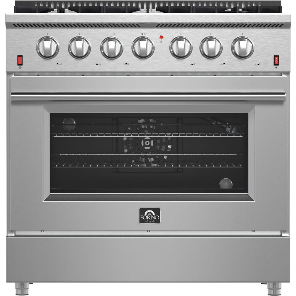 FORNO 36″ Galiano Gas Range 6 Sealed Burners - Stainless (FFSGS624436)