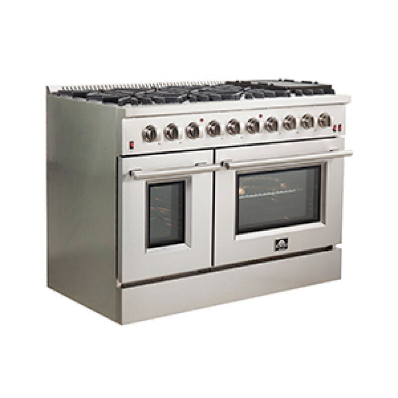 Forno 48″ Galiano Gas Range 8 Sealed Burners - Stainless (FFSGS624448)