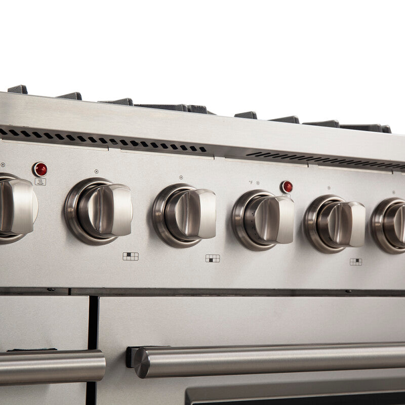 Forno 48″ Galiano Gas Range 8 Sealed Burners - Stainless (FFSGS624448)