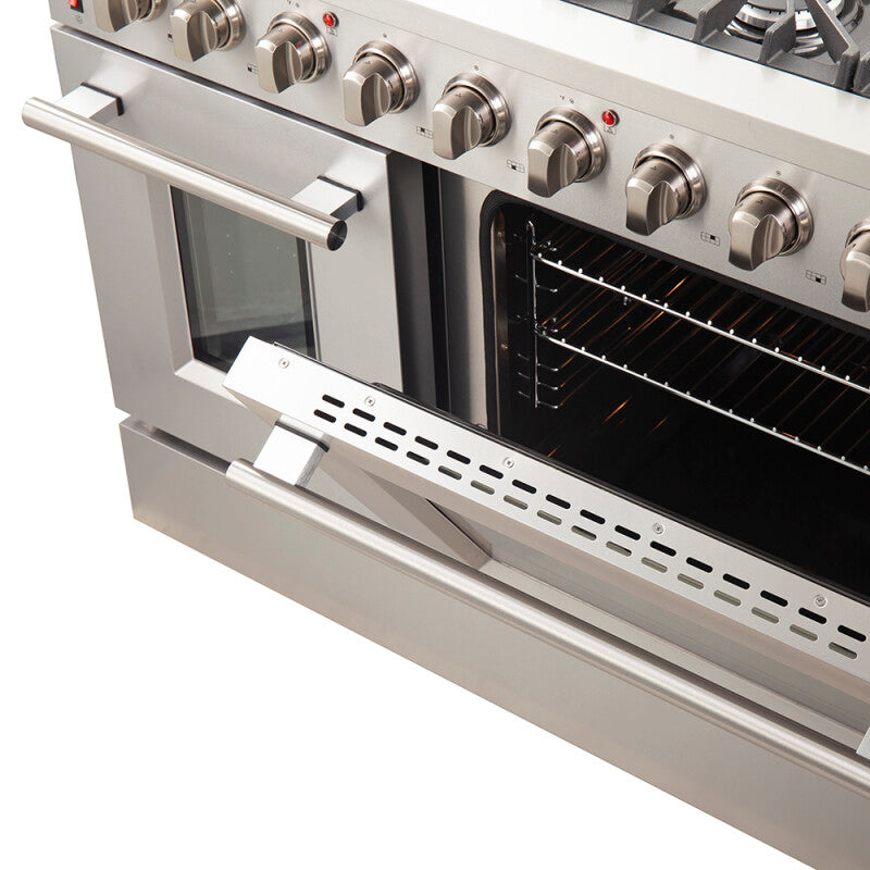 Forno 48″ Galiano Gas Range 8 Sealed Burners - Stainless (FFSGS624448)