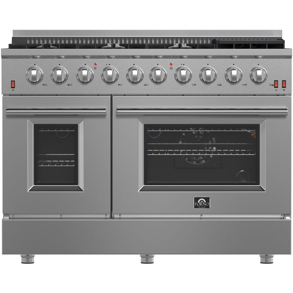 Forno 48″ Galiano Gas Range 8 Sealed Burners - Stainless (FFSGS624448)