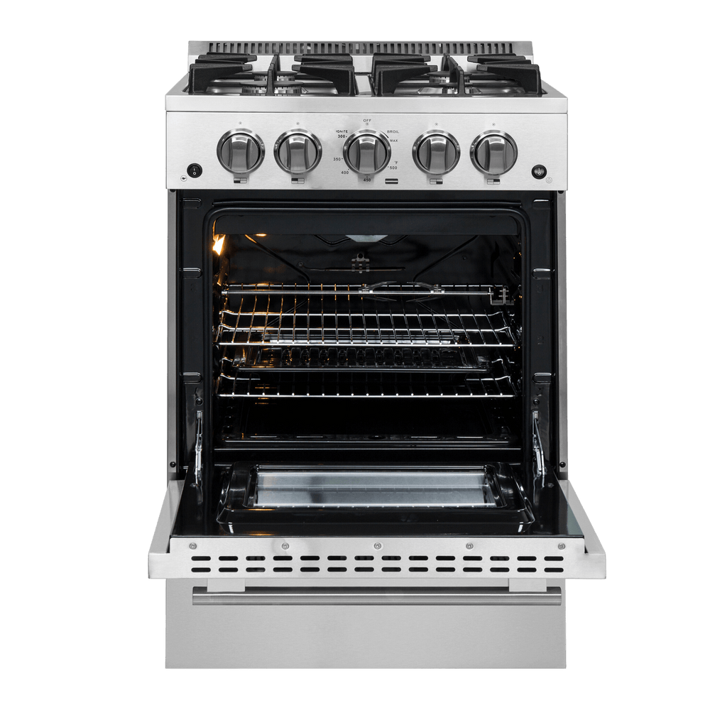 FORNO Breno 24″ Freestanding Gas Range - Stainless (FFSGS627224)