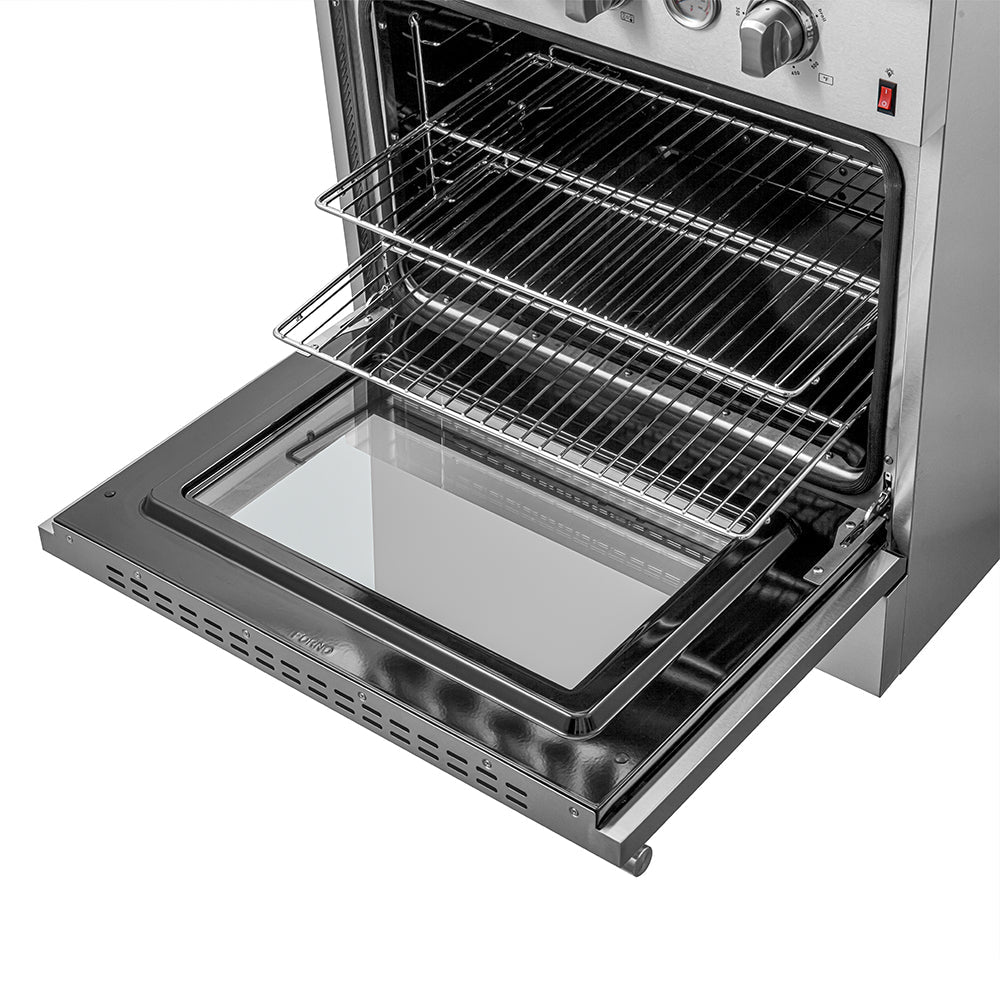 FORNO Giovanni 30-inch Gas Range , 5 Burners 67,000 BTU, 4.32 cu.ft. Convection Oven - Stainless Steel (FFSGS627430)