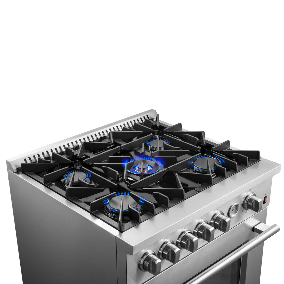 FORNO Giovanni 30-inch Gas Range , 5 Burners 67,000 BTU, 4.32 cu.ft. Convection Oven - Stainless Steel (FFSGS627430)
