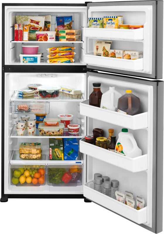 FRIGIDAIRE 30-Inch 18 Cu. Ft. Garage Ready Top Freezer Refrigerator - Stainless Steel (FFTR1835VS)