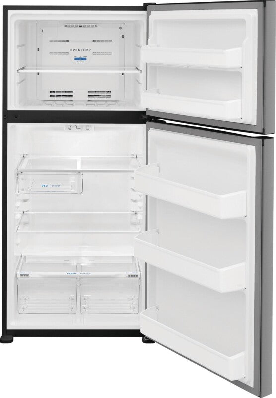FRIGIDAIRE 30-Inch 18 Cu. Ft. Garage Ready Top Freezer Refrigerator - Stainless Steel (FFTR1835VS)