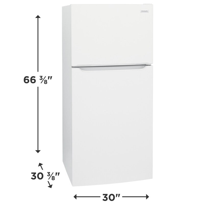 FRIGIDAIRE 30-Inch 18 Cu. Ft. Garage Ready Top Freezer Refrigerator - White (FFTR1835VW)