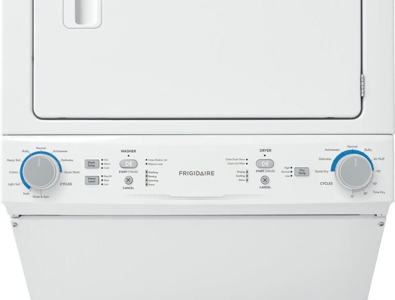 Frigidaire Electric Washer/Dryer Laundry Center - 3.9 Cu. Ft Washer and 5.5 Cu. Ft. Dryer - White (FLCE7522AW)