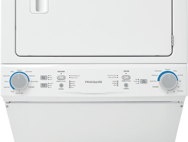 Frigidaire Gas Washer/Dryer Laundry Center - 3.9 Cu. Ft Washer and 5.5 Cu. Ft. Dryer - White (FLCG7522AW)