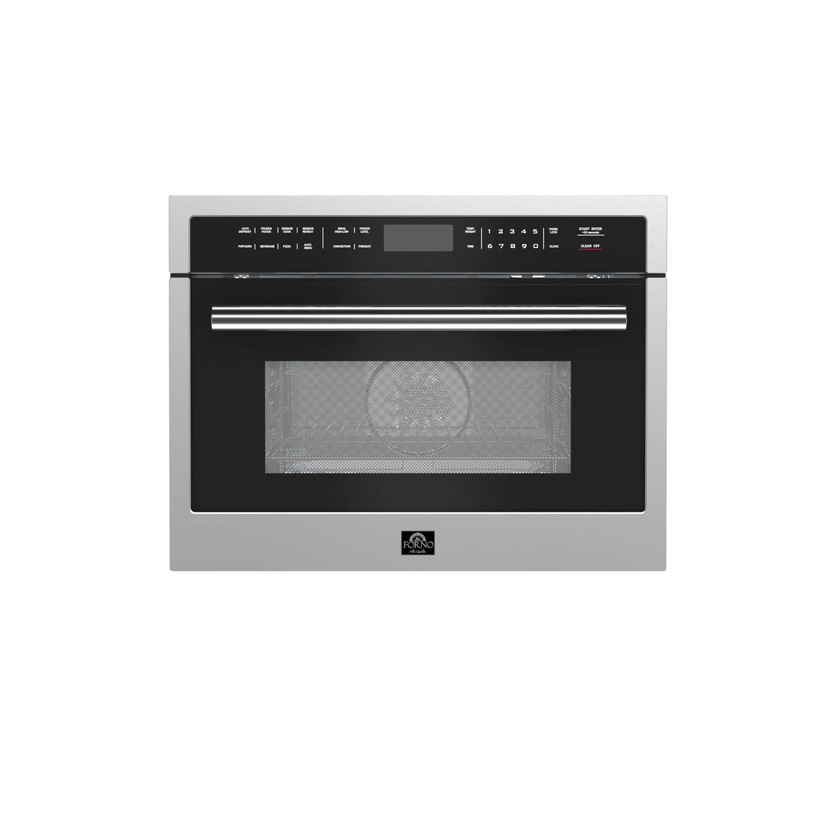 FORNO Oliena 24-Inch Compact Oven and 1000 Watt Microwave, 1.6 cu.ft, Convection Oven - Stainless Steel (FMWDR309324)