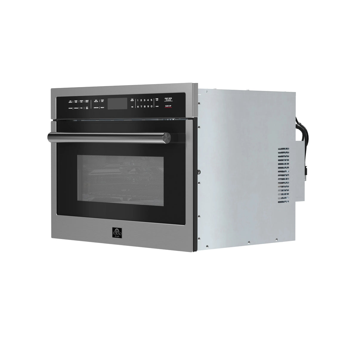 FORNO Oliena 24-Inch Compact Oven and 1000 Watt Microwave, 1.6 cu.ft, Convection Oven - Stainless Steel (FMWDR309324)