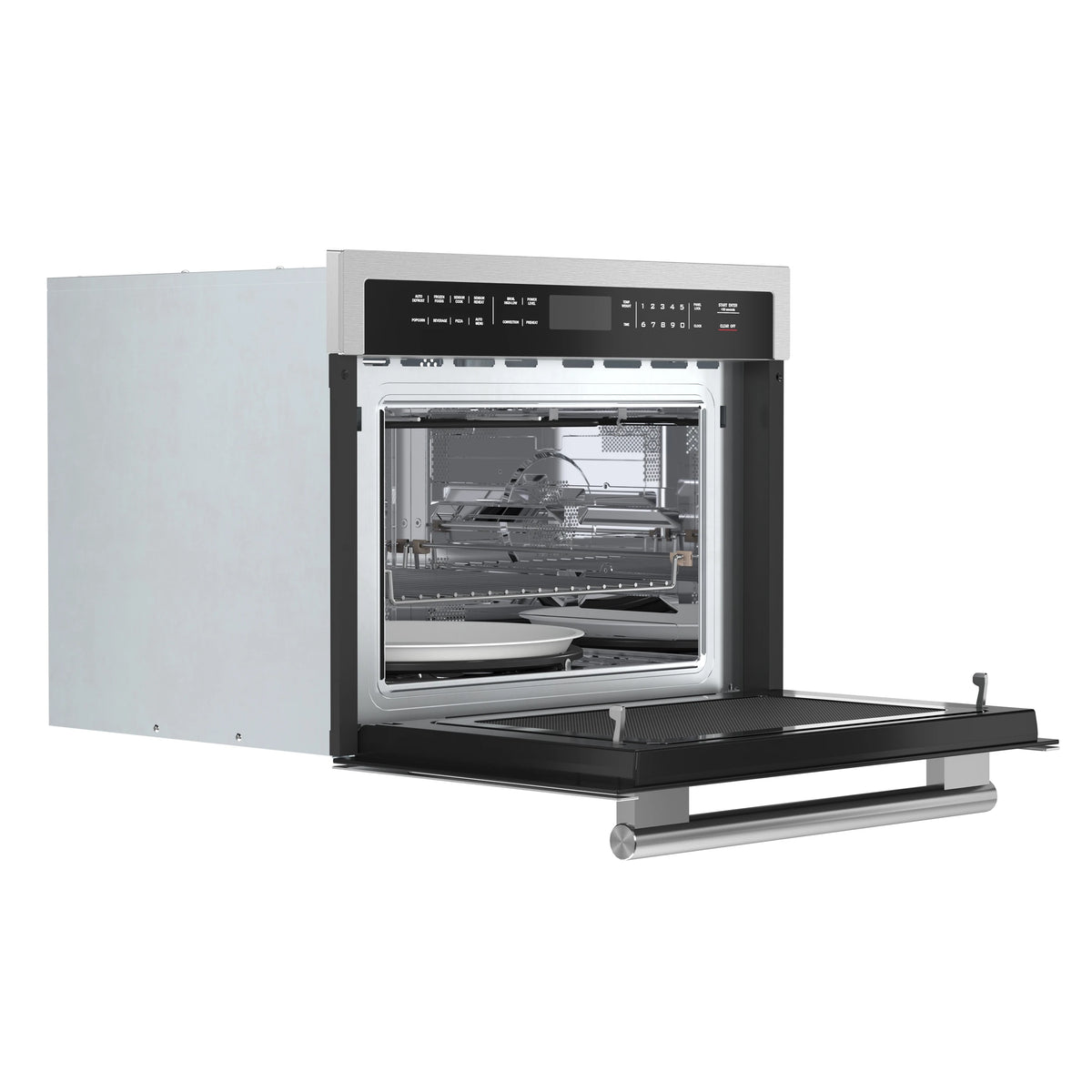 FORNO Oliena 24-Inch Compact Oven and 1000 Watt Microwave, 1.6 cu.ft, Convection Oven - Stainless Steel (FMWDR309324)