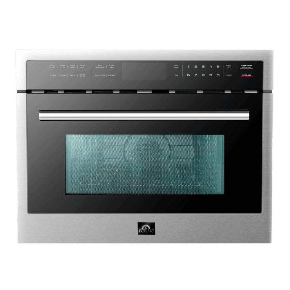 FORNO Oliena 24-inch 1750 W Compact Oven & 1000 W Microwave, 1.6 cu.ft. - Stainless (FMWDR309324)