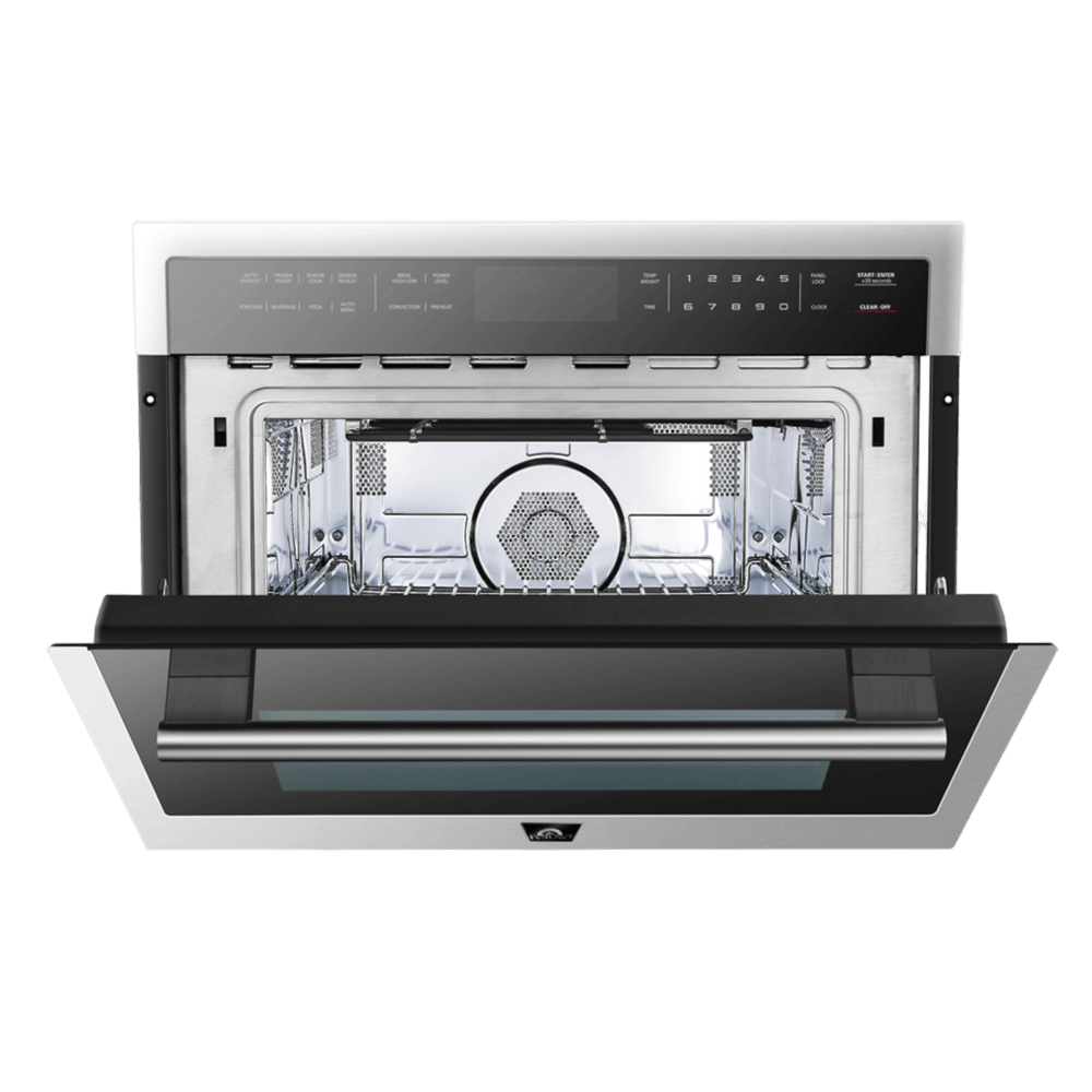 FORNO Oliena 24-inch 1750 W Compact Oven & 1000 W Microwave, 1.6 cu.ft. - Stainless (FMWDR309324)