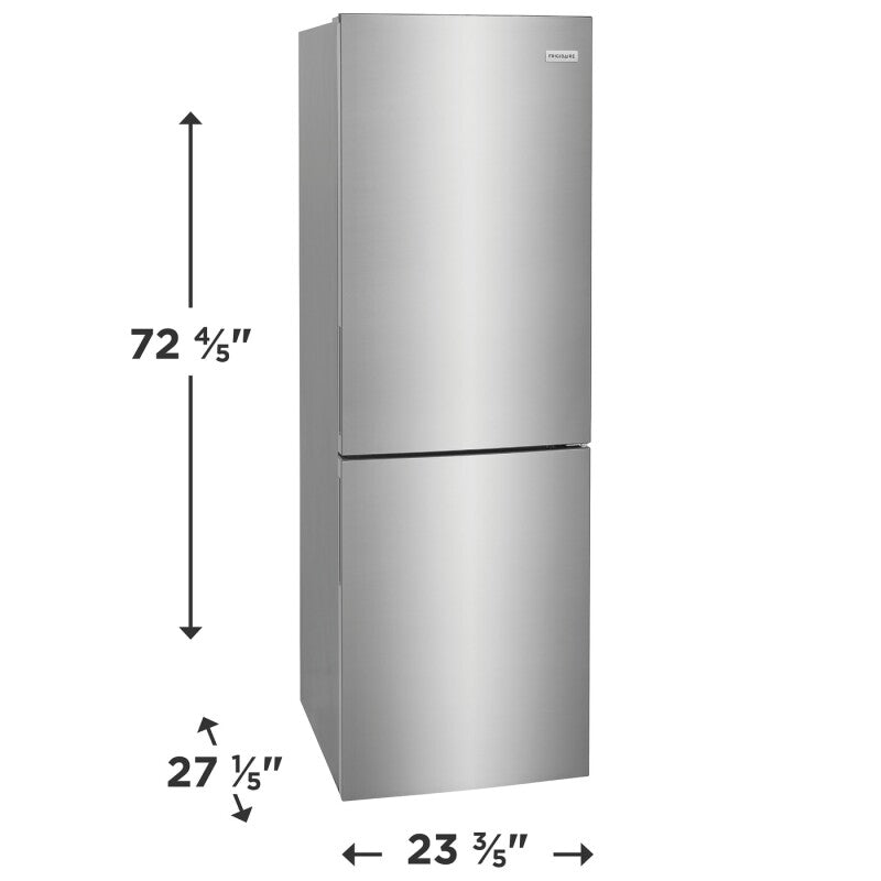 FRIGIDAIRE 12 Cu. Ft. Garage Ready Bottom Freezer Refrigerator - Fingerprint-Resistant Stainless Steel Look (FRBG1224AV)