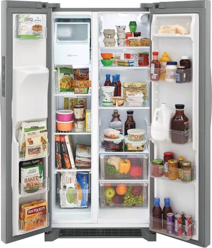 FRIGIDAIRE 22 Cu. Ft. 33" Standard-Depth Side-by-Side Refrigerator - Stainless Steel (FRSS2323AS)