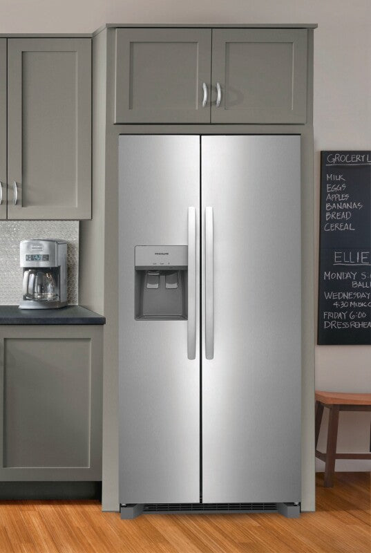 FRIGIDAIRE 22 Cu. Ft. 33" Standard-Depth Side-by-Side Refrigerator - Stainless Steel (FRSS2323AS)