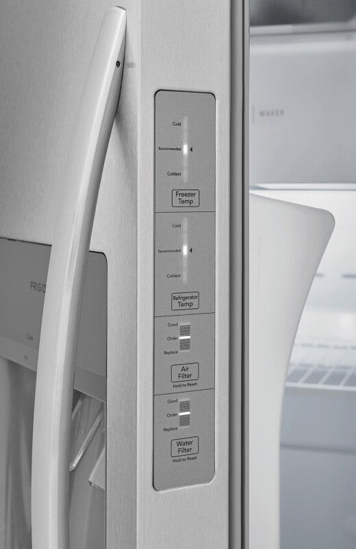 FRIGIDAIRE 22 Cu. Ft. 33" Standard-Depth Side-by-Side Refrigerator - Stainless Steel (FRSS2323AS)