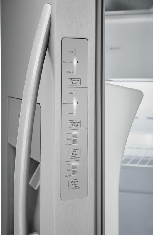 FRIGIDAIRE 26 Cu. Ft. 36" Standard-Depth Side-by-Side Refrigerator - Stainless Steel (FRSS2623AS)