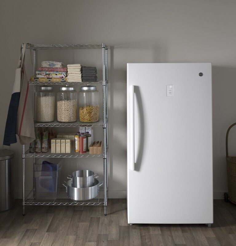 GE 17.3 Cu. Ft. Frost-Free Garage Ready Upright Freezer - White (FUF17DLRWW)