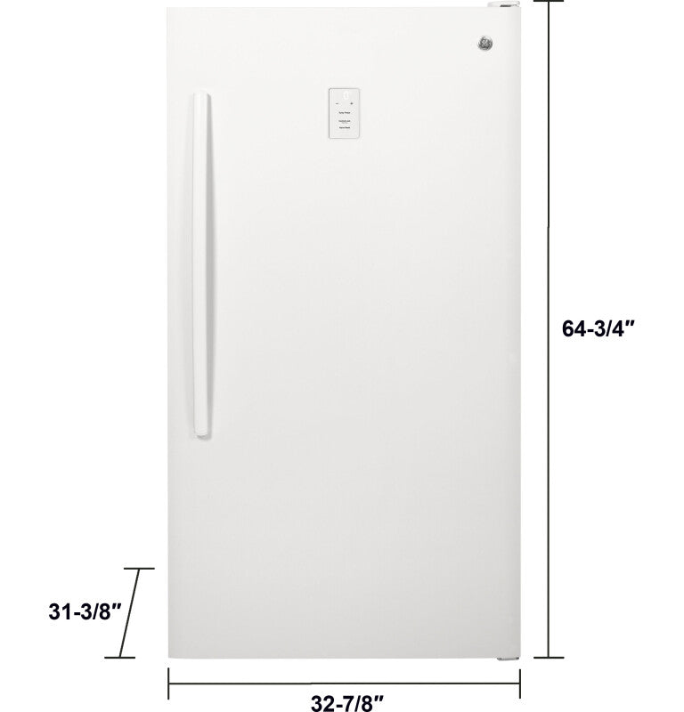 GE 17.3 Cu. Ft. Frost-Free Garage Ready Upright Freezer - White (FUF17DLRWW)