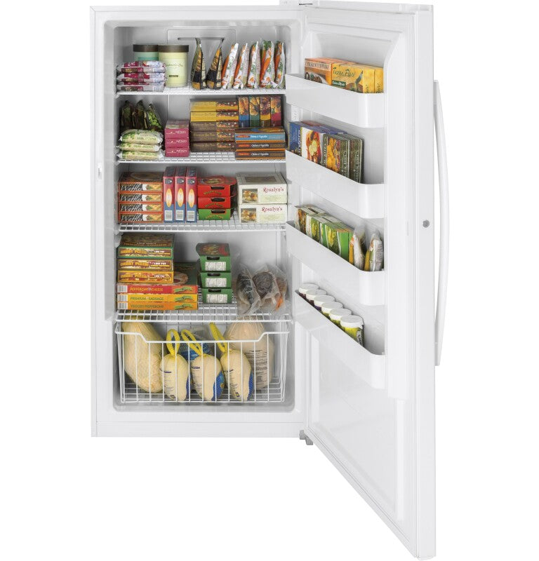 GE 17.3 Cu. Ft. Frost-Free Garage Ready Upright Freezer - White (FUF17SMRWW)