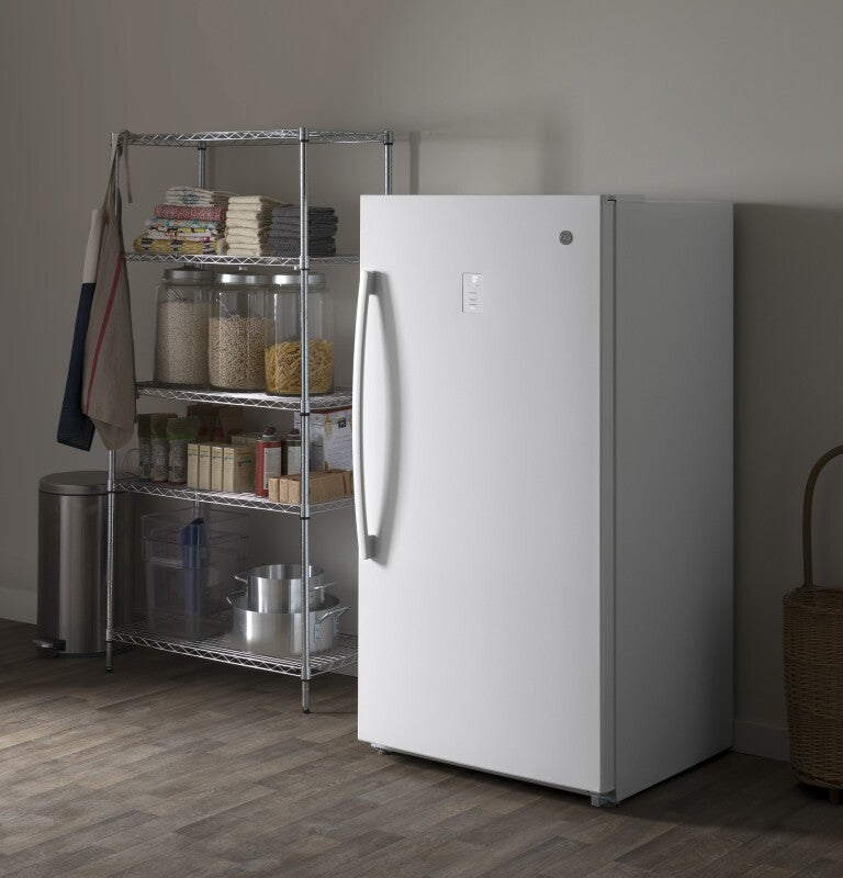 GE 17.3 Cu. Ft. Frost-Free Garage Ready Upright Freezer - White (FUF17SMRWW)