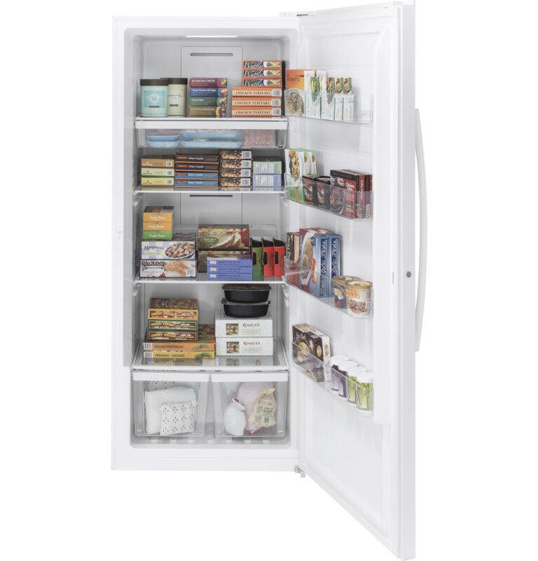 GE 21.3 Cu. Ft. Frost-Free Garage Ready Upright Freezer - White (FUF21DLRWW)
