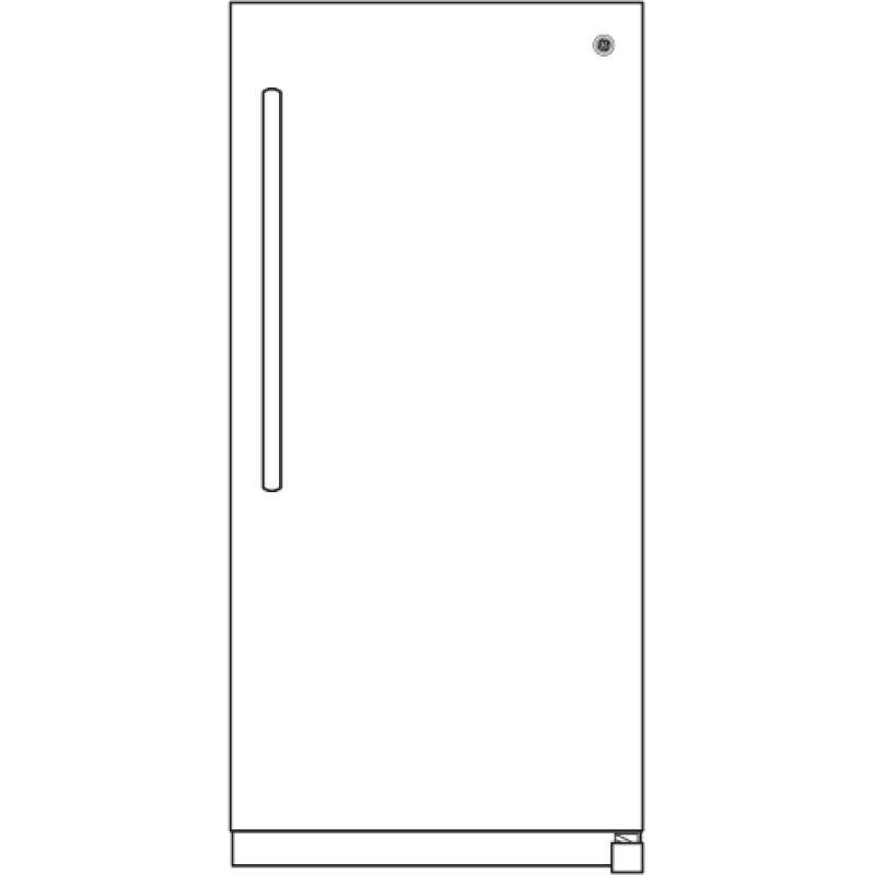 GE 21.3 Cu. Ft. Frost-Free Garage Ready Upright Freezer - White (FUF21DLRWW)