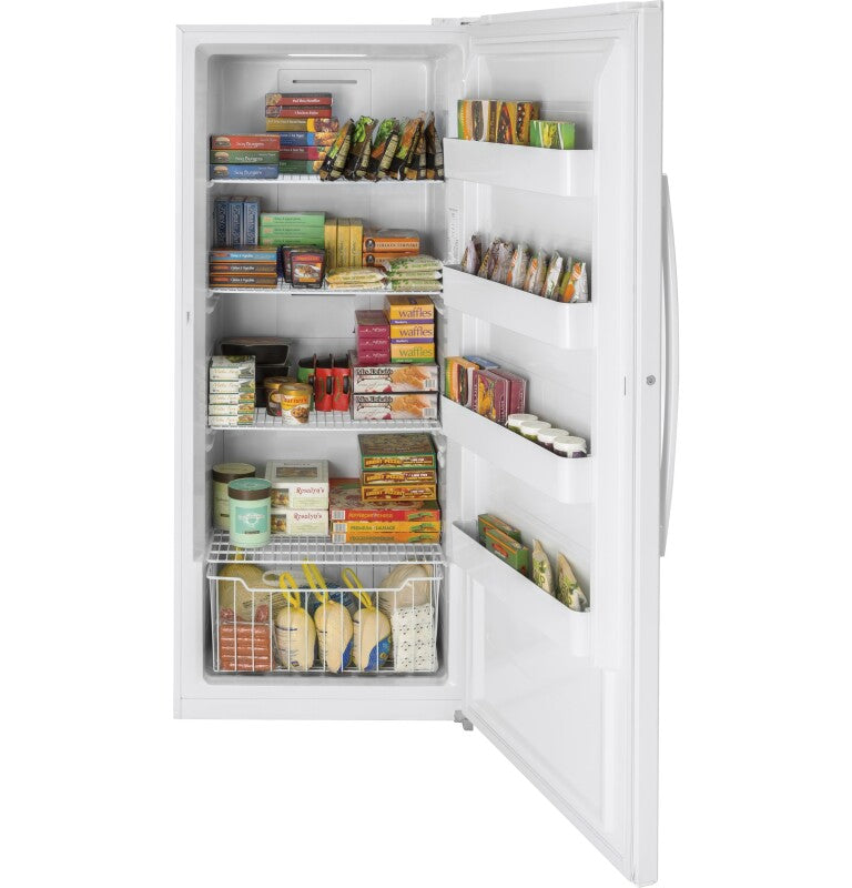 GE 21.3 Cu. Ft. Frost-Free Garage Ready Upright Freezer - White (FUF21SMRWW)