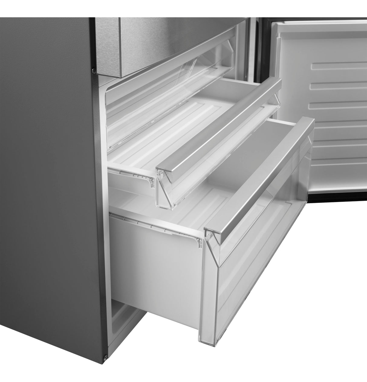 GE 17.7 Cu. Ft. Counter-Depth Bottom-Freezer Refrigerator - Fingerprint Resistant Stainless Steel (GBE17HYRFS)