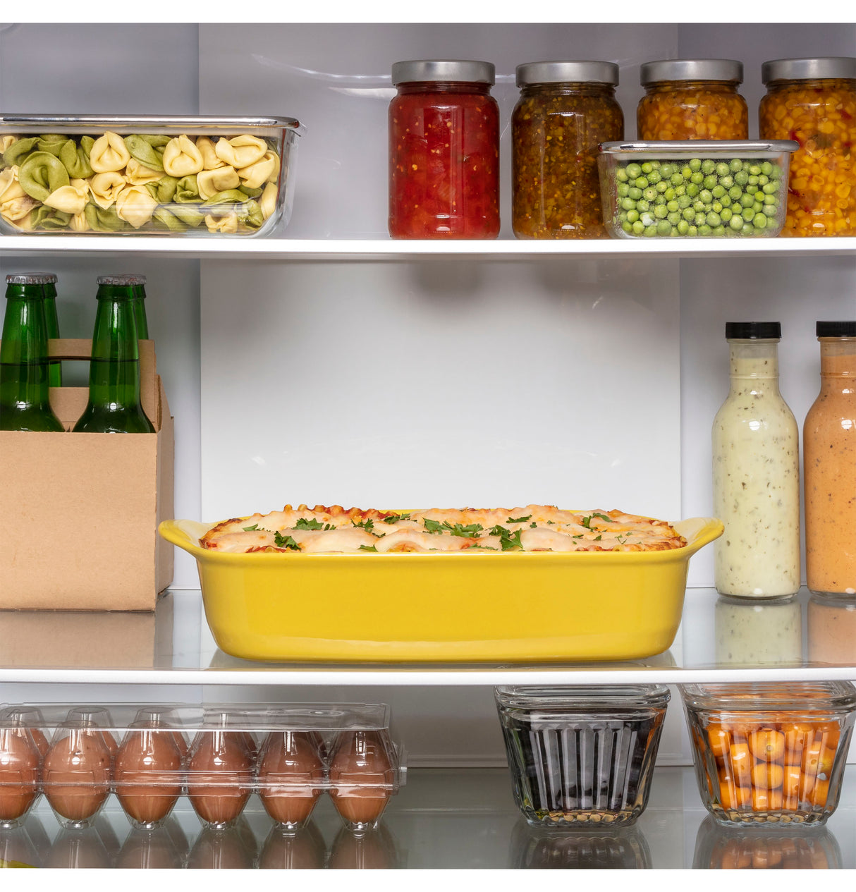 GE 17.7 Cu. Ft. Counter-Depth Bottom-Freezer Refrigerator - Fingerprint Resistant Stainless Steel (GBE17HYRFS)