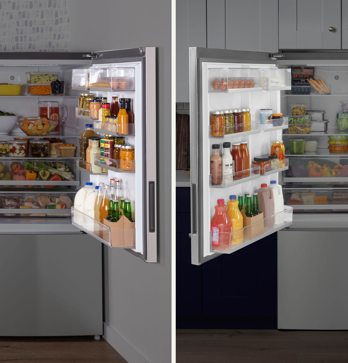 GE 17.7 Cu. Ft. Counter-Depth Bottom-Freezer Refrigerator - Fingerprint Resistant Stainless Steel (GBE17HYRFS)