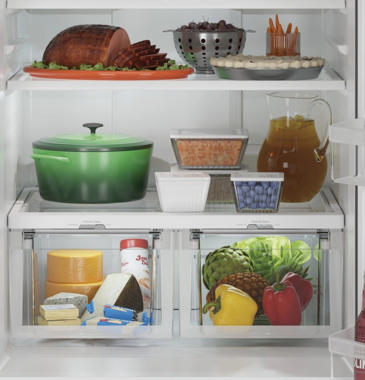 GE 20.9 Cu. Ft. Bottom-Freezer Refrigerator - Fingerprint Resistant Stainless Steel (GBE21DYKFS)