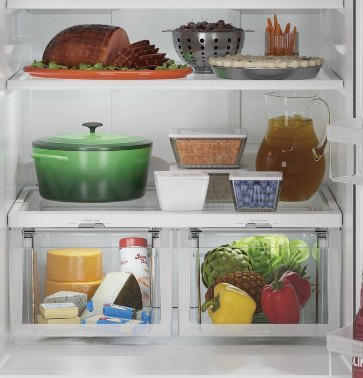 GE 20.9 Cu. Ft. Bottom-Freezer Refrigerator - Fingerprint Resistant Stainless Steel (GBE21DYKFS)