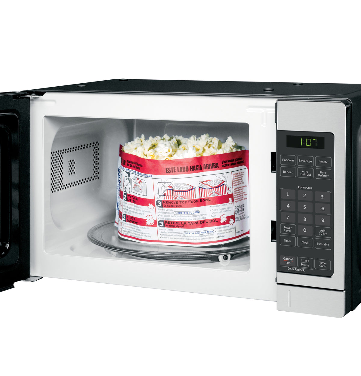 GE 0.7 Cu. Ft. Spacemaker Countertop Microwave Oven - Stainless Steel (GCHK07N1WSS)