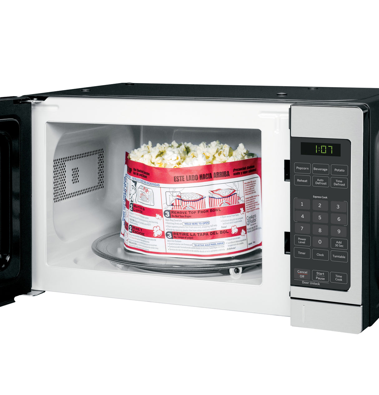 GE 0.7 Cu. Ft. Spacemaker Countertop Microwave Oven - Stainless Steel (GCHK07N1WSS)