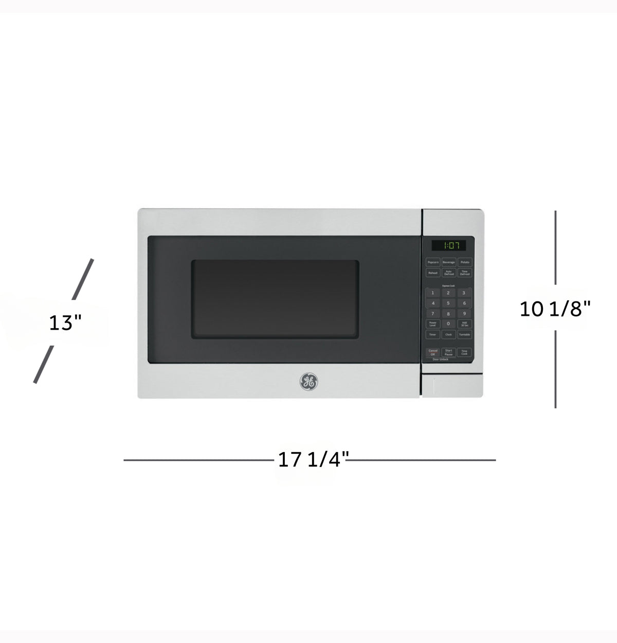 GE 0.7 Cu. Ft. Spacemaker Countertop Microwave Oven - Stainless Steel (GCHK07N1WSS)